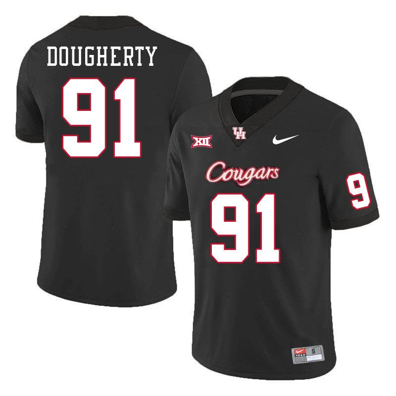 Men #91 Liam Dougherty Houston Cougars College Football Jerseys Stitched-Black